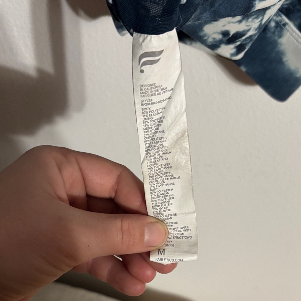 Fabletics Blue Tie-Dye Sports Bra - Picture 3 of 3